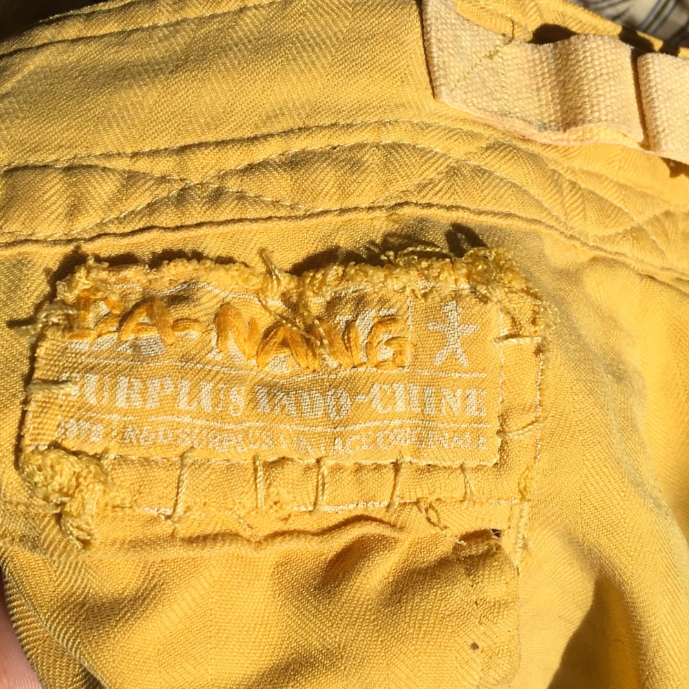 Sunny Yellow DaNang Cut Off Cargo Shorts - Picture 3 of 9